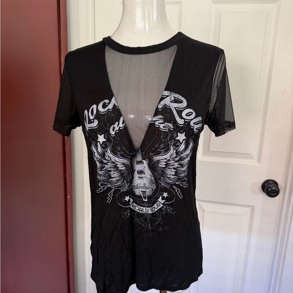 Black Graphic Short Sleeve Tee